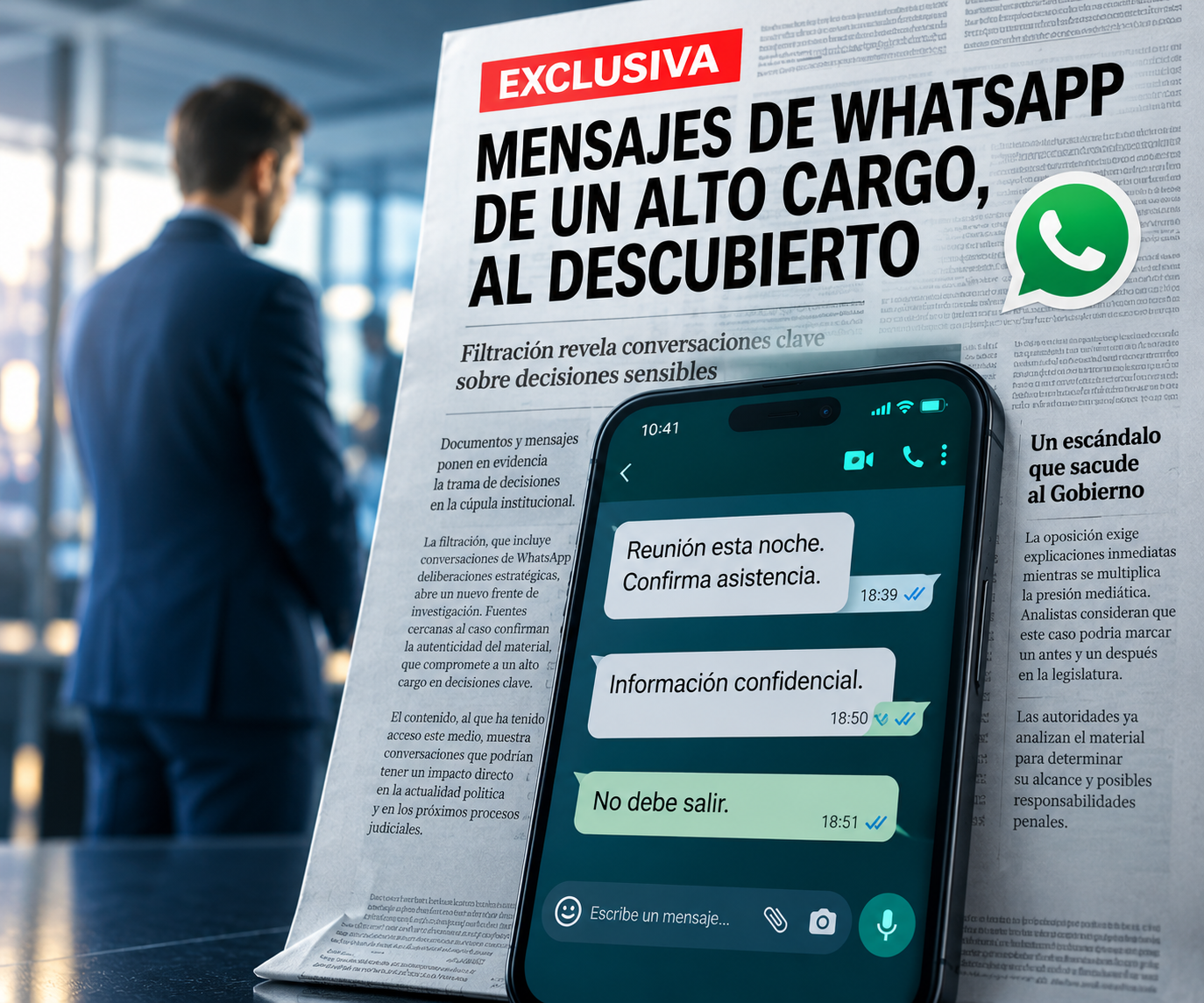 Comunicaciones sensibles expuestas en mensajería digital ante un escenario de alta repercusión institucional